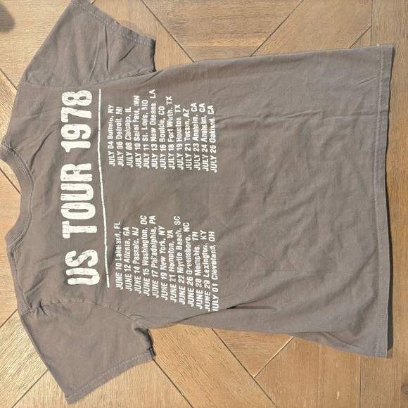 Vintage Gray Rolling Stones 1978 Short Sleeve Tour T-shirt S - Picture 5 of 5